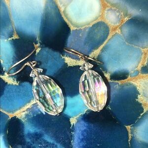 Elegant Silver Crystal Drop Earrings